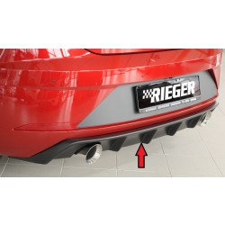 Rieger vložka zadního nárazníku pro Seat Leon FR 5F 3-dvéř. (sc), 5-dvéř. po faceliftu, plast ABS bez povrchové úpravy, pro sportovní koncovky na obou stranách 100 mm