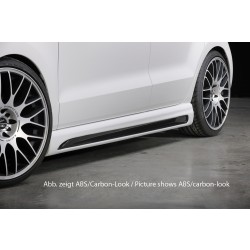 Rieger boční práh mont. strana levá pro Volkswagen Polo 6 6R, GTI 3-dvéř., 5-dvéř. vč. faceliftu, r.v. 02/14-, 04/09-01/14, 05/10-, 05/10-01/14, plast ABS bez povrchové úpravy, s prolisem a výřezem