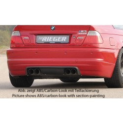 Rieger spoiler pod zadní nárazník pro BMW řada 3 E46 M3 kabriolet, kupé r.v. 06/00-, plast ABS bez povrchové úpravy