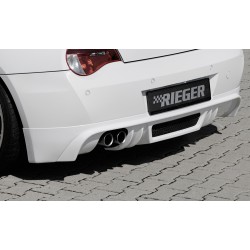 Rieger spoiler pod zadní nárazník pro BMW Z4 E85 kupé, roadster po faceliftu r.v. 01/06-03/09, plast ABS bez povrchové úpravy, pro vozy s dvojitou koncovkou 76mm vlevo