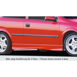 Rieger boční práh mont. strana pravá pro Opel Astra G 5-dvéř., caravan, notchback, plast ABS bez povrchové úpravy