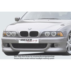 Rieger kompletní přední nárazník M5-Look pro BMW řada 5 E39 sedan, touring, plast ABS bez povrchové úpravy, s držáky originálních mlhových světlometů, pro vozy s ostřikovači předních světlometů