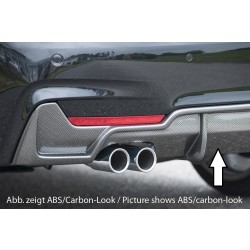 Rieger vložka zadního nárazníku pro BMW řada 4 F32, F33, F36 coupe (3-dvéř.), gran coupe (5-dvéř.), kabriolet vč. faceliftu, plast ABS bez povrchové úpravy, pro orig. dvojitou koncovku vlevo