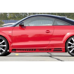 Rieger boční práh mont. strana levá pro Audi TT 8J kupé, roadster, r.v. 09/06-, plast ABS bez povrchové úpravy, s prolisem, s prolisem a dvěma výřezy