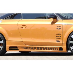 Rieger boční práh mont. strana pravá pro Audi TT 8J kupé, roadster, r.v. 09/06-, plast ABS bez povrchové úpravy, s prolisem, s prolisem a dvěma výřezy