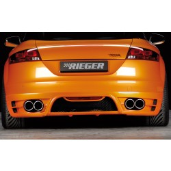 Rieger spoiler pod zadní nárazník pro Audi TT 8J kupé, roadster před faceliftem r.v. 09/06-06/10, plast ABS bez povrchové úpravy, pro vozy s dvojitými koncovkami na obou stranách