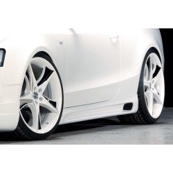 Rieger boční práh mont. strana levá pro Audi A5 B8, B81 kabriolet, kupé vč. faceliftu, r.v. 06/07-07/11, 10/11-06/16, plast ABS bez povrchové úpravy, s prolisem a výřezem