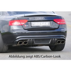 Rieger vložka zadního nárazníku pro Audi A5 B8, B81 Sportback před faceliftem, plast ABS bez povrchové úpravy, S-Line, pro sportovní koncovky na obou stranách 4x115x85 mm
