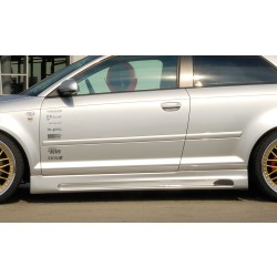 Rieger boční práh mont. strana pravá pro Audi A3 8P 3-dvéř., plast ABS bez povrchové úpravy, s prolisem a výřezem