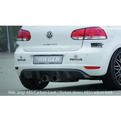 Rieger vložka zadního nárazníku pro Volkswagen Golf 6 3-dvéř., 5-dvéř., plast ABS bez povrchové úpravy, pro dvojitou koncovku uprostřed