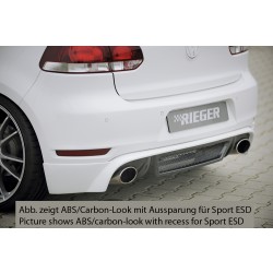Rieger spoiler pod zadní nárazník pro Volkswagen Golf 6 GTI 3-dvéř., 5-dvéř., kabriolet, plast ABS bez povrchové úpravy