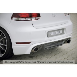 Rieger spoiler pod zadní nárazník pro Volkswagen Golf 6 GTD, GTI 3-dvéř., 5-dvéř., kabriolet, plast ABS bez povrchové úpravy