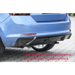 Rieger vložka zadního nárazníku pro Škoda Rapid NH spaceback vč. faceliftu, plast ABS bez povrchové úpravy, pro vozy bez tažného zařízení
