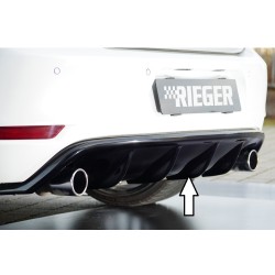 Rieger vložka zadního nárazníku pro Volkswagen Golf 6, plast ABS lakovaný do černé lesklé barvy