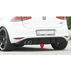 Rieger vložka zadního nárazníku pro Volkswagen Golf 7 vč. GTD 3-dvéř., 5-dvéř. před faceliftem, plast ABS lakovaný do černé lesklé barvy