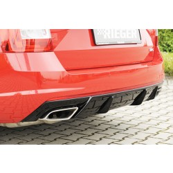 Rieger vložka zadního nárazníku pro Škoda Octavia RS 5E combi, sedan vč. faceliftu, plast ABS lakovaný do černé lesklé barvy, pro vozy bez tažného zařízení
