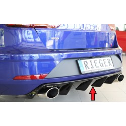 Rieger vložka zadního nárazníku pro Seat Leon Cupra 5F 5-dvéř. (ST/Combi) po faceliftu, plast ABS lakovaný do černé lesklé barvy