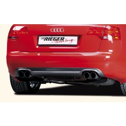 Rieger vložka zadního nárazníku pro Audi A4 8E avant, sedan po faceliftu, plast ABS s povrchovou úpravou Carbon-Look