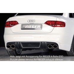 Rieger spoiler pod zadní nárazník pro Audi A4 B8, B81 sedan před faceliftem r.v. 11/07-12/11, plast ABS s povrchovou úpravou Carbon-Look