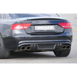 Rieger vložka zadního nárazníku pro Audi A5 B8, B81 kabriolet, kupé před faceliftem, plast ABS s povrchovou úpravou Carbon-Look, S-Line, pro sportovní koncovky na obou stranách 4x115x85 mm