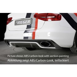 Rieger vložka zadního nárazníku pro Audi A4 B8, B81 avant, sedan po faceliftu, plast ABS s povrchovou úpravou Carbon-Look