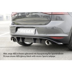 Rieger vložka zadního nárazníku pro Volkswagen Golf 7 GTI 3-dvéř., 5-dvéř. před faceliftem, plast ABS s povrchovou úpravou Carbon-Look
