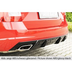 Rieger vložka zadního nárazníku pro Škoda Octavia RS 5E combi, sedan vč. faceliftu, plast ABS s povrchovou úpravou Carbon-Look, pro vozy bez tažného zařízení