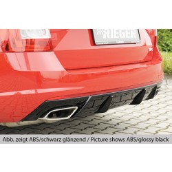 Rieger vložka zadního nárazníku pro Škoda Octavia RS 5E combi, sedan vč. faceliftu, plast ABS s povrchovou úpravou Carbon-Look, pro vozy s nasazovacím tažným zařízením