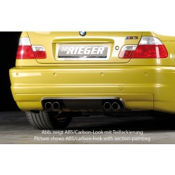 Rieger vložka zadního nárazníku CSL-Look pro BMW řada 3 E46 M3 kabriolet, kupé, plast ABS s povrchovou úpravou Carbon-Look