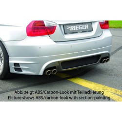 Rieger spoiler pod zadní nárazník pro BMW řada 3 E90, E91 sedan, touring vč. faceliftu r.v. 03/05-08/08, 08/05-08/08, 09/08-, plast ABS s povrchovou úpravou Carbon-Look, mimo 335i