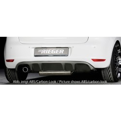 Rieger vložka zadního nárazníku pro Volkswagen Golf 6 3-dvéř., 5-dvéř., plast ABS s povrchovou úpravou Carbon-Look, pro orig. koncovku vlevo