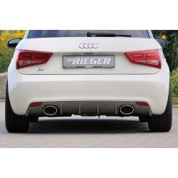 Rieger vložka zadního nárazníku pro Audi A1 8X 3-dvéř., 5-dvéř. (sportback) před faceliftem, plast ABS s povrchovou úpravou Carbon-Look, pro sportovní koncovky na obou stranách 140x90 mm