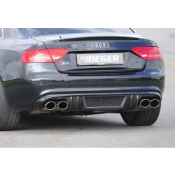 Rieger vložka zadního nárazníku pro Audi A5 B8, B81 Sportback před faceliftem, plast ABS s povrchovou úpravou Carbon-Look, S-Line, pro sportovní koncovky na obou stranách 4x115x85 mm
