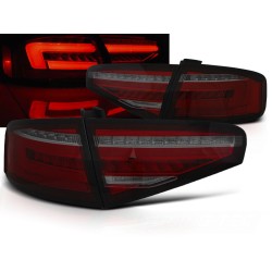 AUDI A4 B8 08-11 SEDAN - zadní LED světla červeno kouřová s dynamickým blinkrem