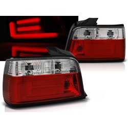 BMW E36 90-99 SEDAN - zadní LED světla červeno bílá LED BAR