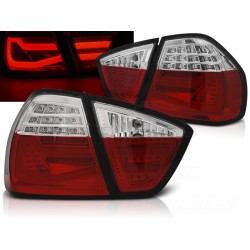 BMW E90 05-08 SEDAN - zadní LED světla červeno bílá LED BAR