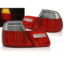 BMW E46 99-03 COUPE - zadní LED světla červeno bílá s dynamickým blinkrem