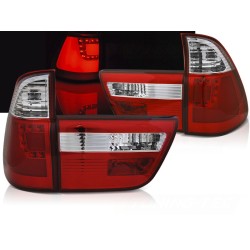 BMW X5 E53 99-03 - zadní LED světla červeno bílá LED BAR