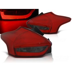 FORD FOCUS 3 15-18 HTB - zadní LED světla červeno kouřová