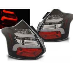 FORD FOCUS 3 11-14 HTB - zadní LED světla černá s dynamickým blinkrem
