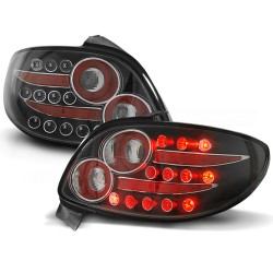 PEUGEOT 206 98- 3D/5D - zadní LED světla černá