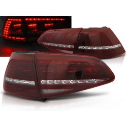 VW GOLF 7 13-17 HTB. - zadní LED světla červeno bílé R LOOK s dynamickým blinkrem