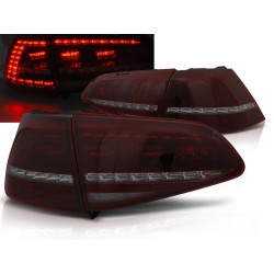 VW GOLF 7 13-17 HTB. - zadní LED světla červeno kouřová R LOOK s dynamickým blinkrem