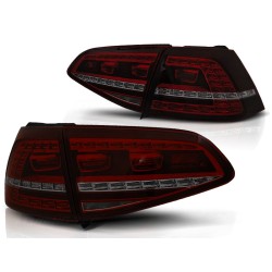 VW GOLF 7 13-17 HTB. - zadní LED světla červeno kouřová GTI LOOK s dynamickým blinkrem