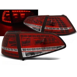 VW GOLF 7 13-17 HTB. - zadní LED světla červeno bílé GTI LOOK s dynamickým blinkrem