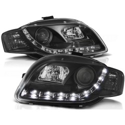 Audi A4 04-09 - přední černá světla s LED svícením