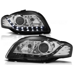 Audi A4 04-09 - přední černá světla s LED svícením