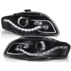 Audi A4 04-09 - přední černé světla s LED denním svícením