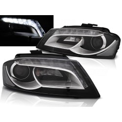 Audi A3 8P 08-12 - přední černé světla s LED denním svícením TRU