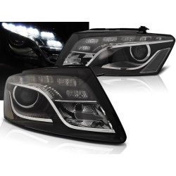 Audi Q5 08-12 - přední černá světla s LED denním svícením TRU